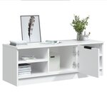 vidaXL Meuble TV Blanc 102x35 5x36 5 cm Bois d'ingénierie
