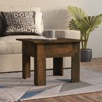vidaXL Table basse Chêne fumé 55x55x42 cm Aggloméré