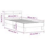 vidaXL Cadre de lit et tête de lit blanc 100x200 cm bois d'ingénierie