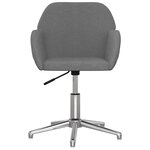 Chaise fauteuil siège pivotante de bureau informatique étude clair tissu gris 02_0024112