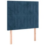 vidaXL Cadre de lit sans matelas bleu foncé 90x200 cm velours