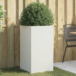 vidaXL Jardinière blanc 42x38x75 cm acier laminé à froid