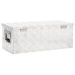vidaXL Boîte de rangement Argenté 70x31x27 cm Aluminium