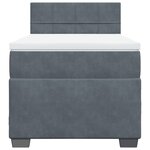 vidaXL Sommier à lattes de lit avec matelas Gris foncé 100x200 cm