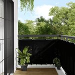 vidaXL Écran de balcon noir 90x700 cm 100  polyester oxford