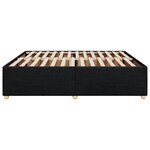 vidaXL Cadre de lit sans matelas noir 200x200 cm tissu