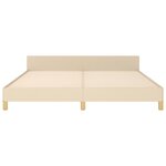 vidaXL Cadre de lit avec tête de lit Crème 160 x 200 cm Tissu