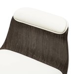 vidaXL Chaise de bureau Blanc Bois courbé et similicuir