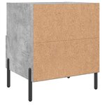 vidaXL Tables de chevet 2Pièces gris béton 40x35x47 5cm bois d’ingénierie