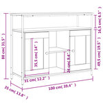 vidaXL Buffet noir 100x35x80 cm bois d'ingénierie