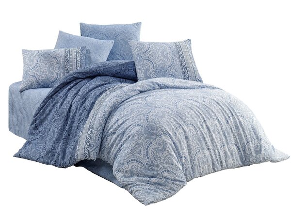 Parure de lit bleue CARIN 240 x 220 cm