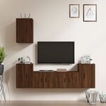 vidaXL Ensemble de meubles TV 5 Pièces Chêne marron Bois d'ingénierie