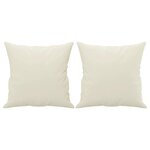 vidaXL Canapé 2 places avec oreillers décoratifs crème 120 cm velours