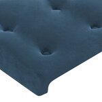 vidaXL Tête de lit à LED Bleu foncé 160x5x78/88 cm Velours