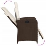 vidaXL Ensemble à manger de jardin et coussins 9 Pièces marron poly rotin
