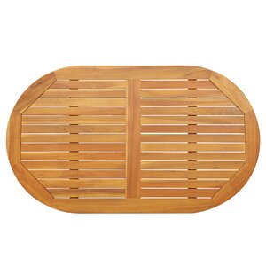vidaXL Plateau de table 120x70x2 2 cm Ovale en Bois Massif de Teck