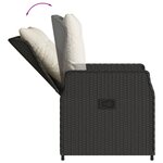 vidaXL Ensemble à manger de jardin 9Pièces coussins noir résine tressée