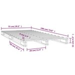 vidaXL Lit de palette sans matelas noir bois massif