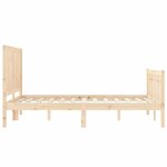 vidaXL Cadre de lit avec tête de lit 140x200 cm bois massif