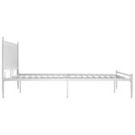 vidaXL Cadre de lit sans matelas blanc métal 200x200 cm
