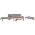vidaXL Salon de jardin 5 Pièces avec coussins bois massif douglas