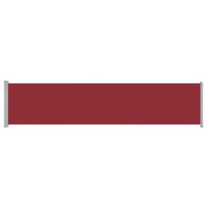 Vidaxl auvent latéral rétractable de patio 140x600 cm rouge