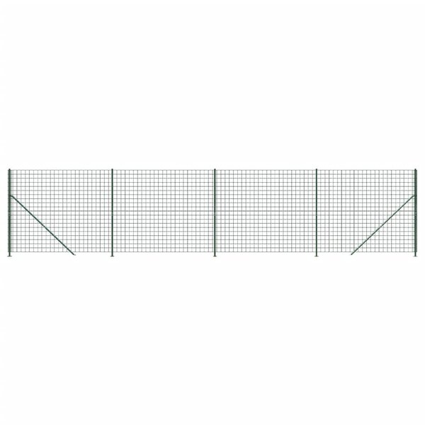 vidaXL Clôture en treillis métallique avec bride vert 1 4x10 m