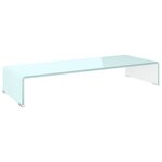 vidaXL Meuble TV/Support pour moniteur 80x30x13 cm verre vert
