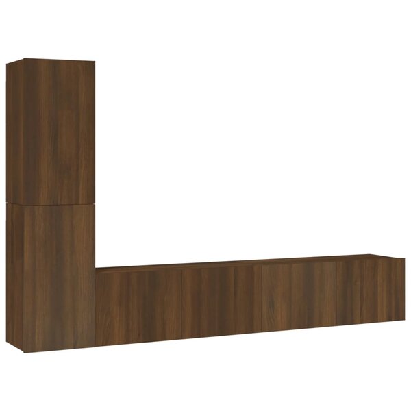 vidaXL Ensemble de meubles TV 4 Pièces Chêne marron Bois d'ingénierie