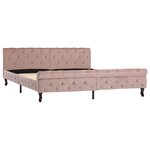 vidaXL Cadre de lit sans matelas Rose Velours 180x200 cm