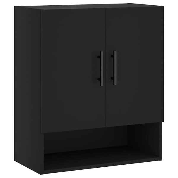 vidaXL Armoire murale noir 60x31x70 cm bois d'ingénierie