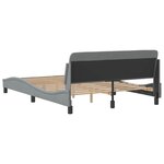 vidaXL Cadre de lit sans matelas gris clair 120x200 cm tissu