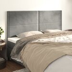 vidaXL Têtes de lit 4 Pièces Gris clair 100x5x78/88 cm Velours