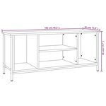 vidaXL Meuble TV chêne fumé 102x35x45 cm bois d'ingénierie