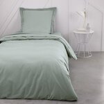Drap housse - 90 x 190 cm uni - Celadon