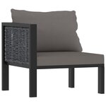 Salon de jardin meuble d'extérieur ensemble de mobilier 8 pièces avec coussins résine tressée anthracite 02_0017669