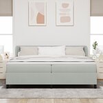 Lit coffre vidaXL avec matelas Gris clair 200x200 cm Velours