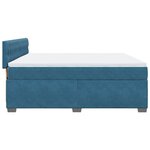 vidaXL Sommier à lattes de lit et matelas bleu 180x200 cm velours