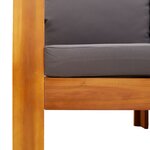 vidaXL Salon de jardin avec coussins 6 Pièces bois d'acacia solide