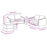 vidaXL Ensemble de canapés 3 Pièces avec coussins marron tissu