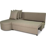 Canapé d'angle convertible réversible 3 places JEN - Tissu Beige - 196 x 88 x 159 cm