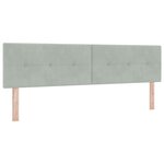 Lit box spring vidaXL avec matelas Gris clair 180x200 cm Velours