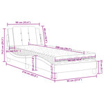 vidaXL Lit avec matelas cappuccino 90x200 cm similicuir