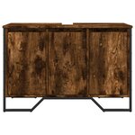 vidaXL Armoire lavabo de salle de bain chêne fumé 91x35x60 cm