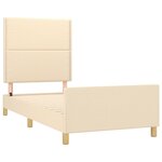 vidaXL Cadre de lit sans matelas crème 80x200 cm tissu