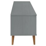 vidaXL Meuble TV MOLDE Gris 158x40x49 cm Bois de pin massif