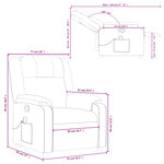 vidaXL Fauteuil de massage inclinable Marron foncé Tissu