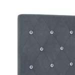 Tête de lit vidaXL Boutons en cristal capitonnés Gris foncé 160 cm Velours