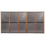 vidaXL Cloison de séparation 5 panneaux Noir 350x180 cm