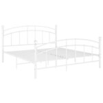 vidaXL Cadre de lit sans matelas blanc métal 180x200 cm